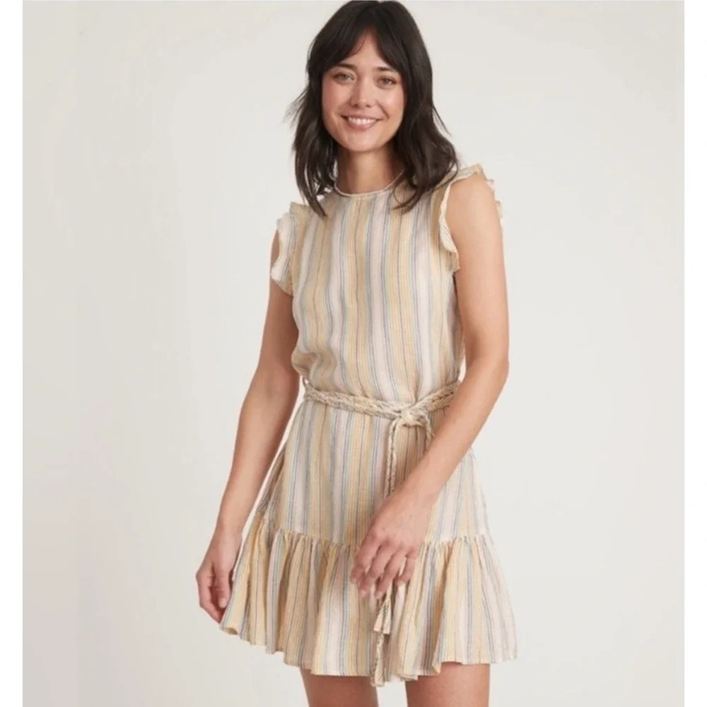 Marine Layer Laney Mini Dress Beachy Stripe V2 Size‎ Medium NWT